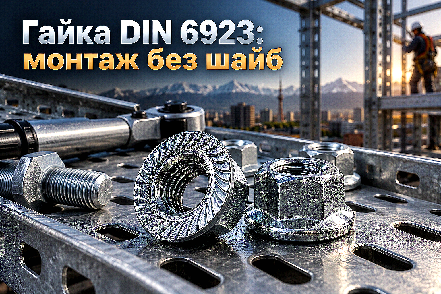 Гайка шестигранная с фланцем DIN 6923: выбор классов прочности, насечка против раскручивания и правила монтажа
