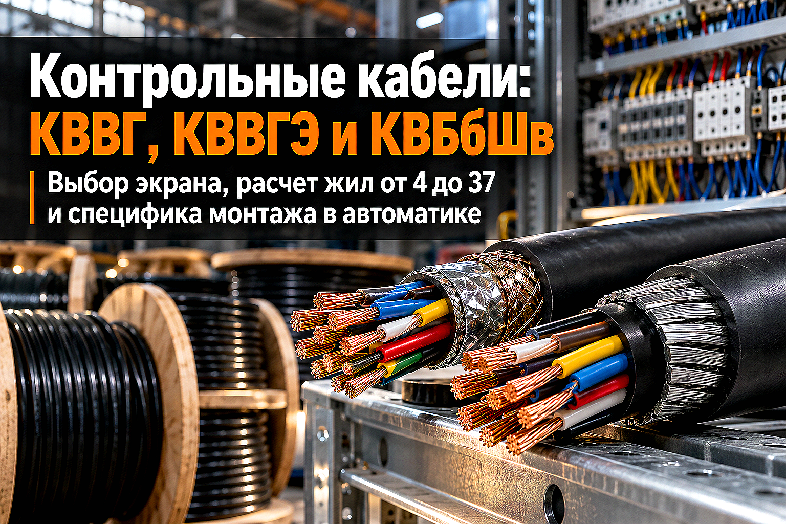Кабель контрольный КВВГнг(А)-LS, КВВГЭнг и КВБбШв: выбор количества жил, экранирование и правила монтажа