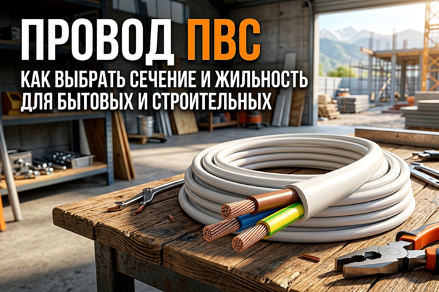Провод ПВС: как выбрать сечение и жильность для дома и стройки
