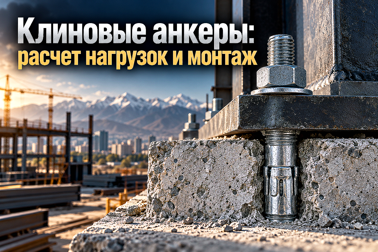 Клиновой анкер для бетона: выбор типоразмеров, расчет нагрузок на вырыв и срез, глубина заделки и монтаж