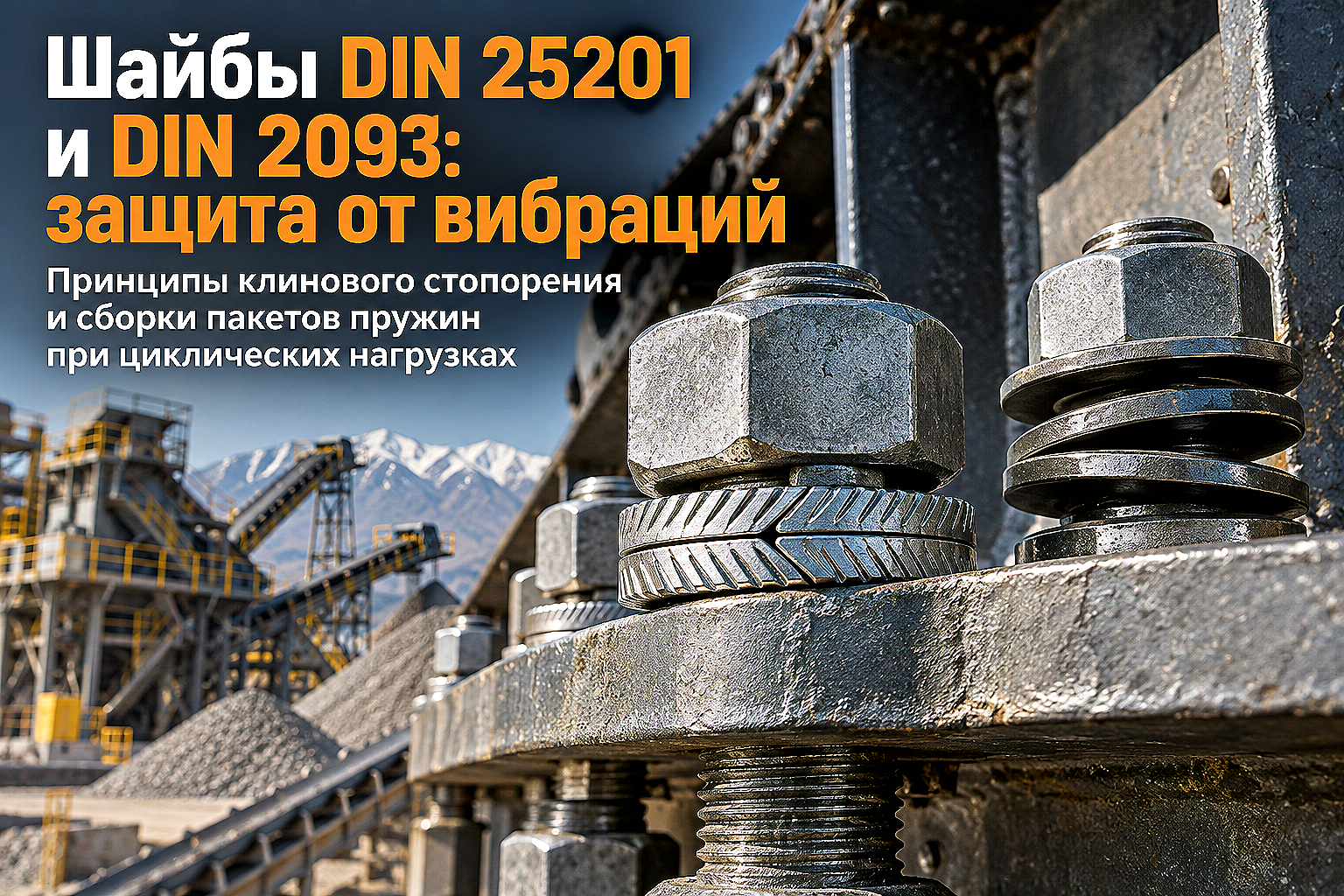 Клиновые стопорные шайбы (DIN 25201) и тарельчатые шайбы DIN 2093: выбор, расчет затяжки и защита от самоотвинчивания