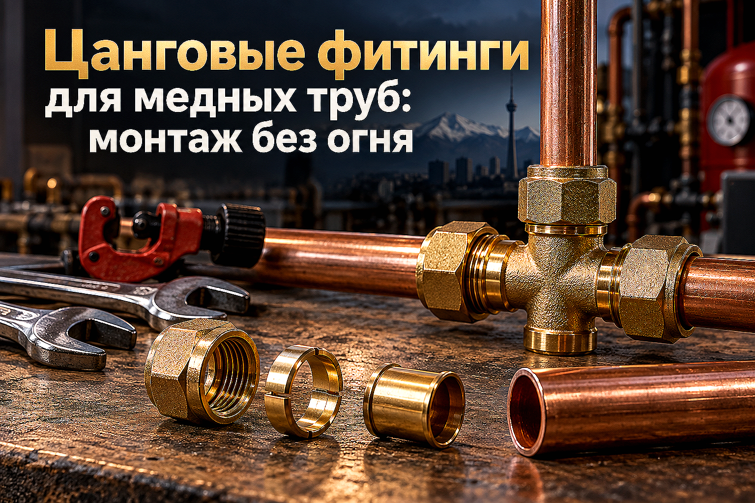 Компрессионные обжимные фитинги для медных труб: выбор, расчет момента затяжки и монтаж без огня