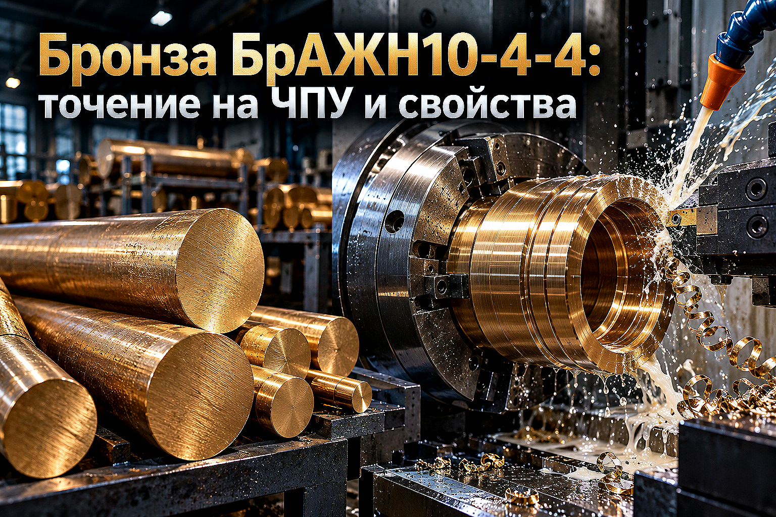 Круг бронзовый БрАЖН10-4-4: свойства сплава, токарная обработка на ЧПУ и применение в тяжелонагруженных узлах