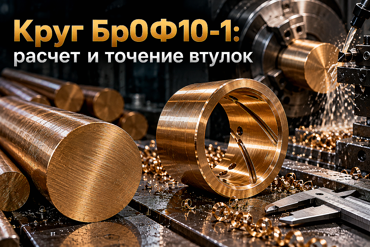 Круг бронзовый БрОФ10-1 и БрОФ7-0.2: выбор оловянно-фосфористой бронзы, расчет подшипников скольжения и точение