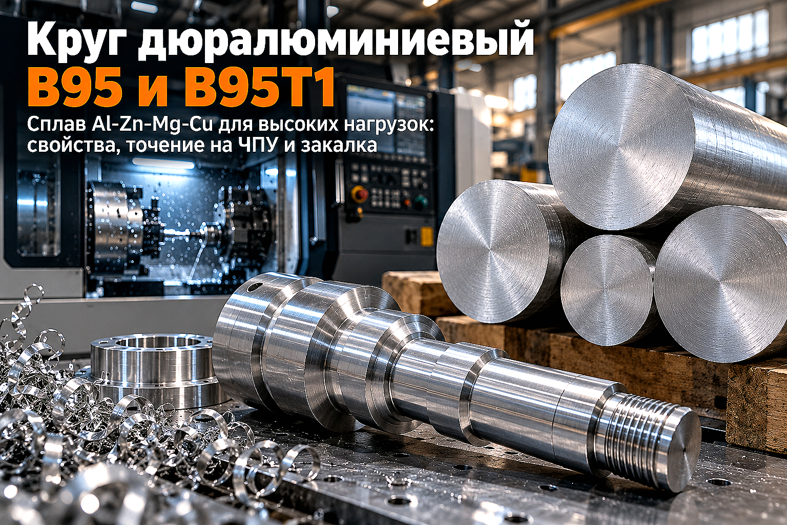Круг дюралюминиевый В95 и В95Т1: выбор высокопрочного сплава, точение на ЧПУ, расчет нагрузок и термообработка