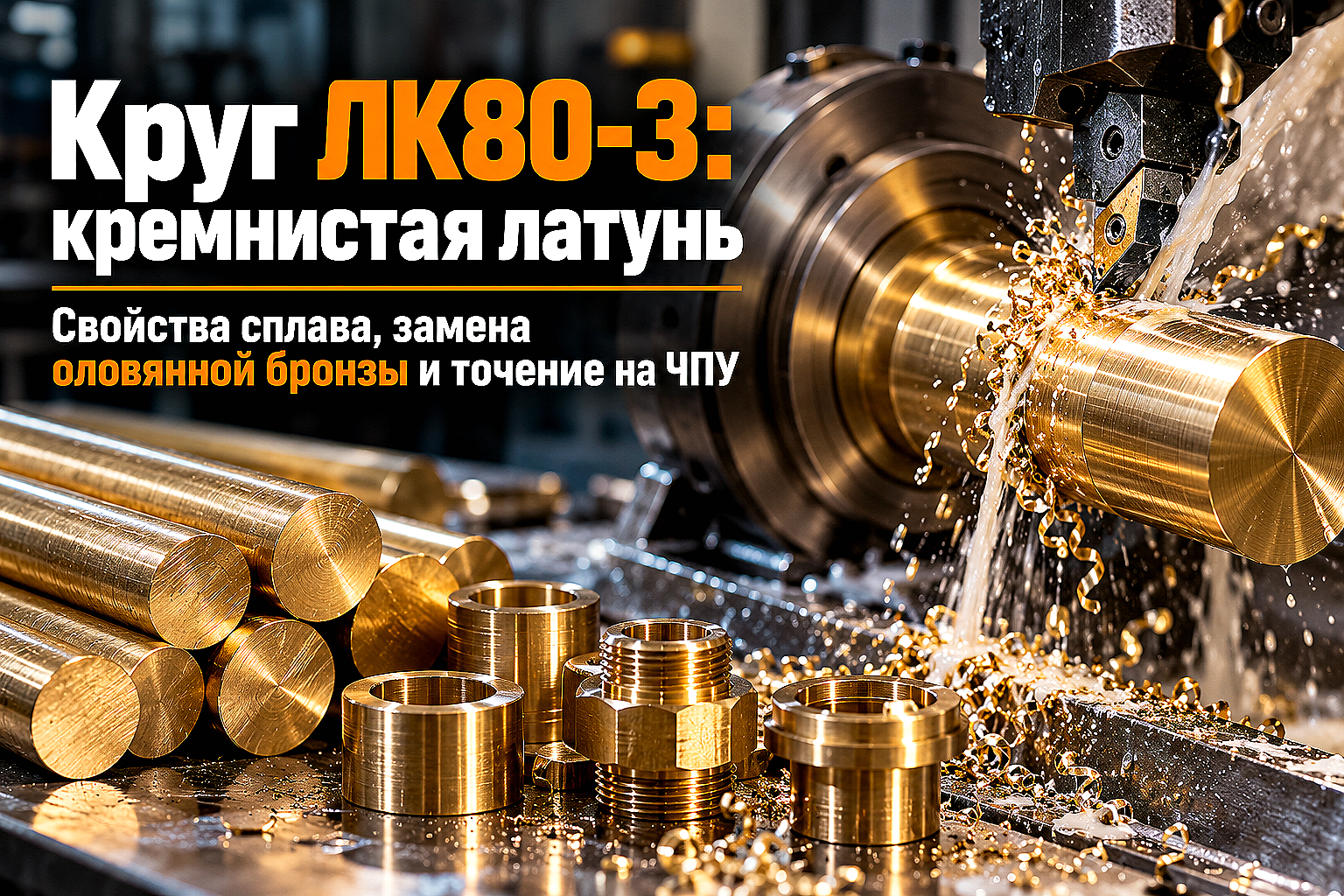 Круг латунный ЛК80-3: свойства кремнистой латуни, точение на ЧПУ, замена бронзы и применение