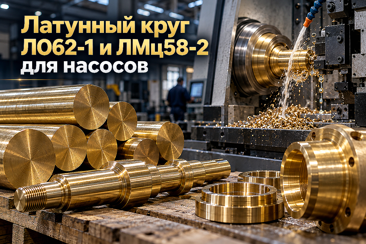 Латунный круг ЛО62-1 и ЛМц58-2: выбор коррозионностойкого сплава для насосов, запорной арматуры и токарной обработки