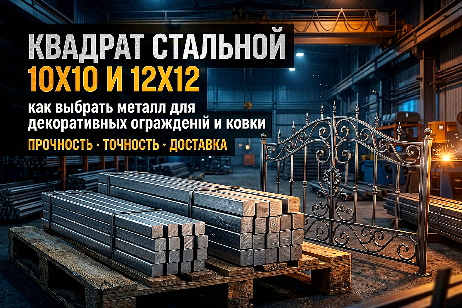 Квадрат стальной 10х10 и 12х12: выбор металла для ковки и ограждений