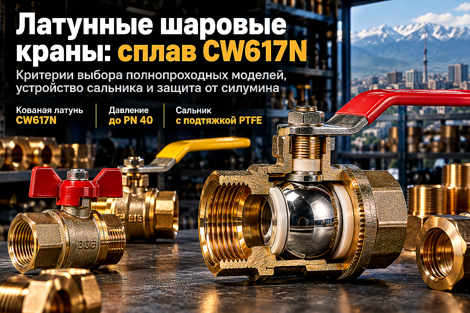 Латунные шаровые краны: выбор полнопроходных моделей для воды и газа, защита от подделок и монтаж