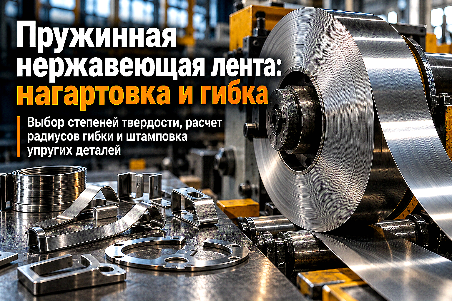 Лента нержавеющая нагартованная и пружинная: выбор твердости, раскрой и штамповка
