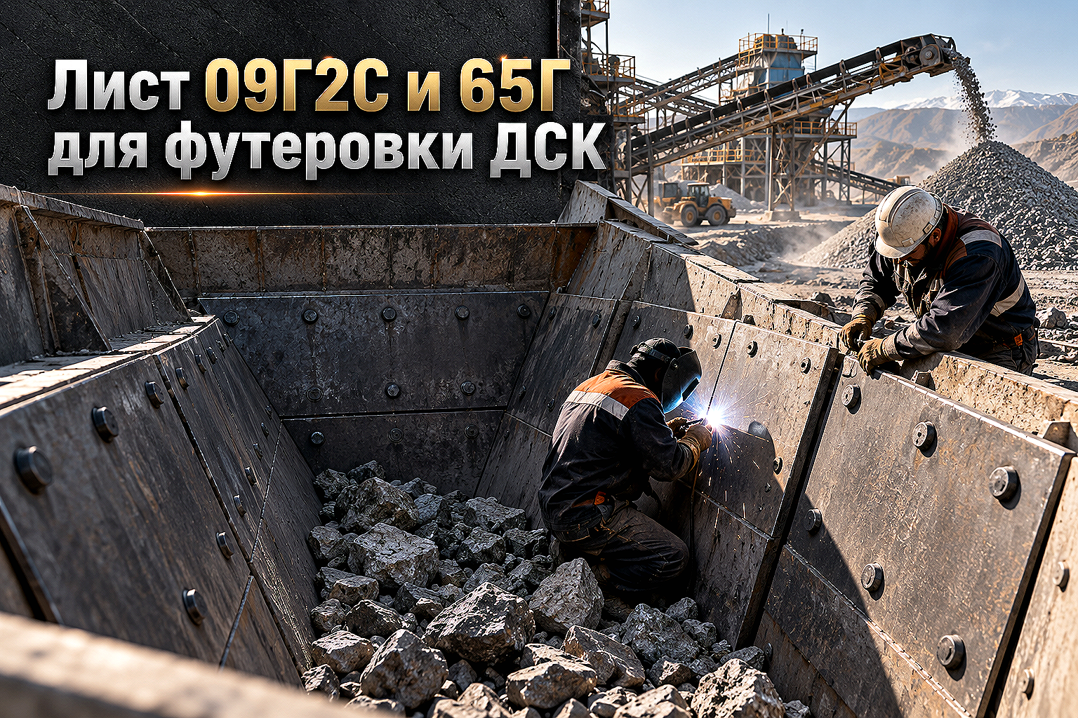 Лист горячекатаный для дробильно-сортировочных комплексов: выбор стали 09Г2С, расчет толщин и футеровка течек