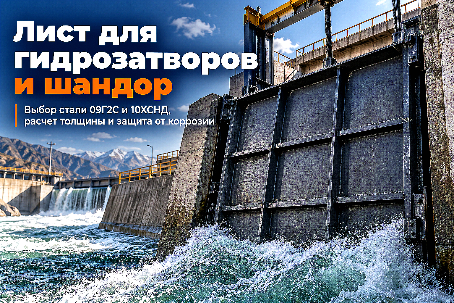 Лист горячекатаный для гидротехнических затворов и шандор: выбор стали 09Г2С, расчет толщины и монтаж