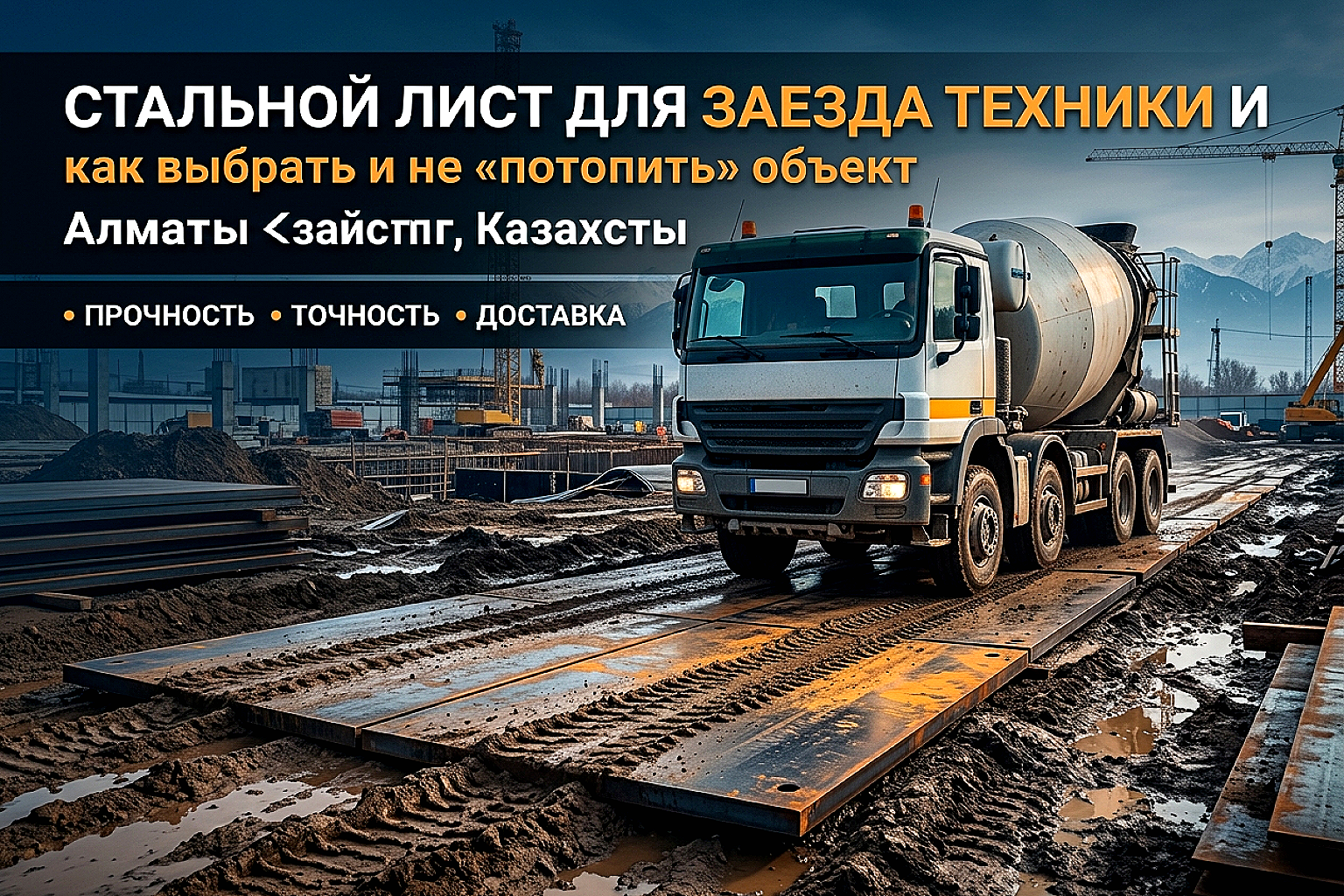 Стальной лист для временных дорог и заезда тяжелой техники