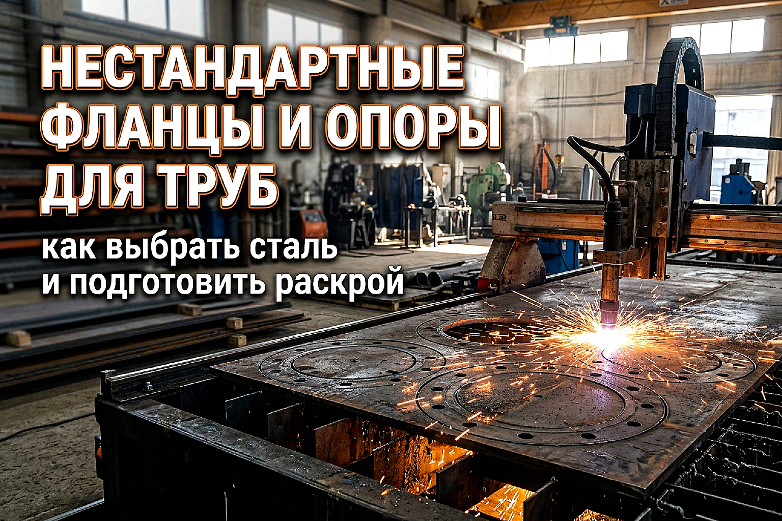 Нестандартные фланцы и опоры из горячекатаного листа: выбор металла и изготовление