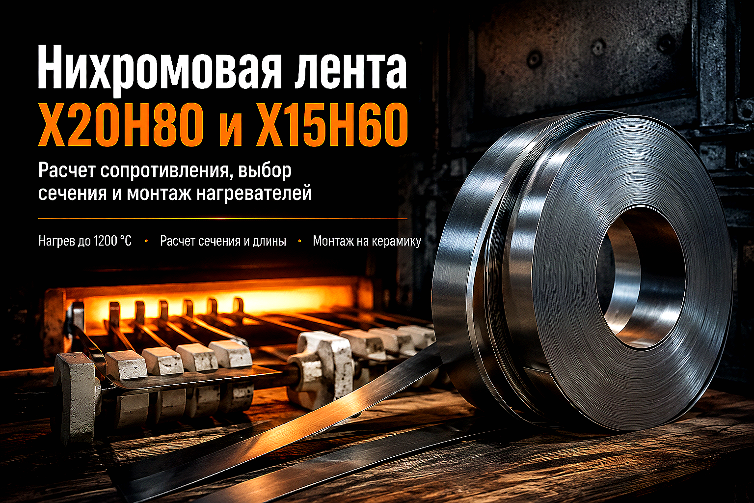 Нихромовая лента Х20Н80 и Х15Н60: расчет сопротивления, подбор толщины и применение в нагревателях