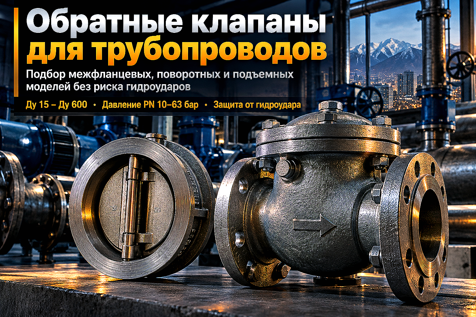 Обратный клапан для трубопровода: виды, расчет диаметра и защита от гидроудара