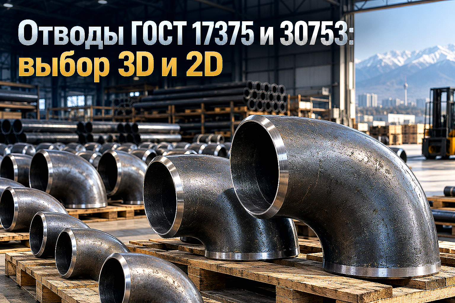Отводы крутоизогнутые ГОСТ 17375-2001 и ГОСТ 30753-2001: выбор типов 3D и 2D, расчет давлений и монтаж