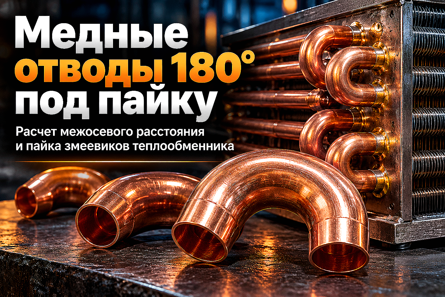 Отводы медные 180 градусов (U-образные калачи) под пайку: выбор для теплообменников, змеевиков и пайка