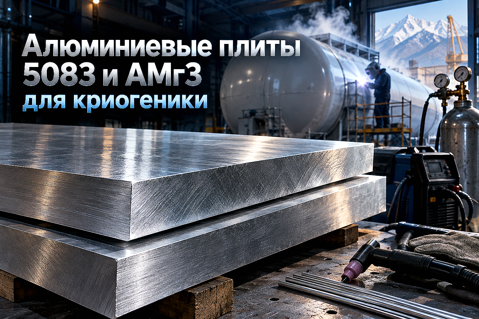Плита алюминиевая 5083 (АМг4.5Мн) и АМг3: выбор для криогенных емкостей, судостроения и правила сварки