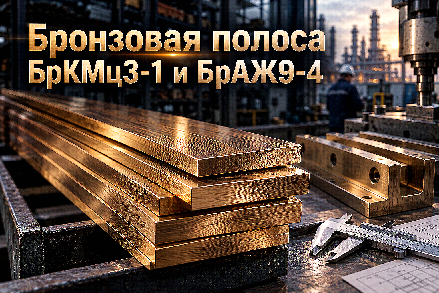 Полоса бронзовая БрКМц3-1 и БрАЖ9-4: выбор сплава, расчет нагрузок и обработка для узлов трения и искробезопасности