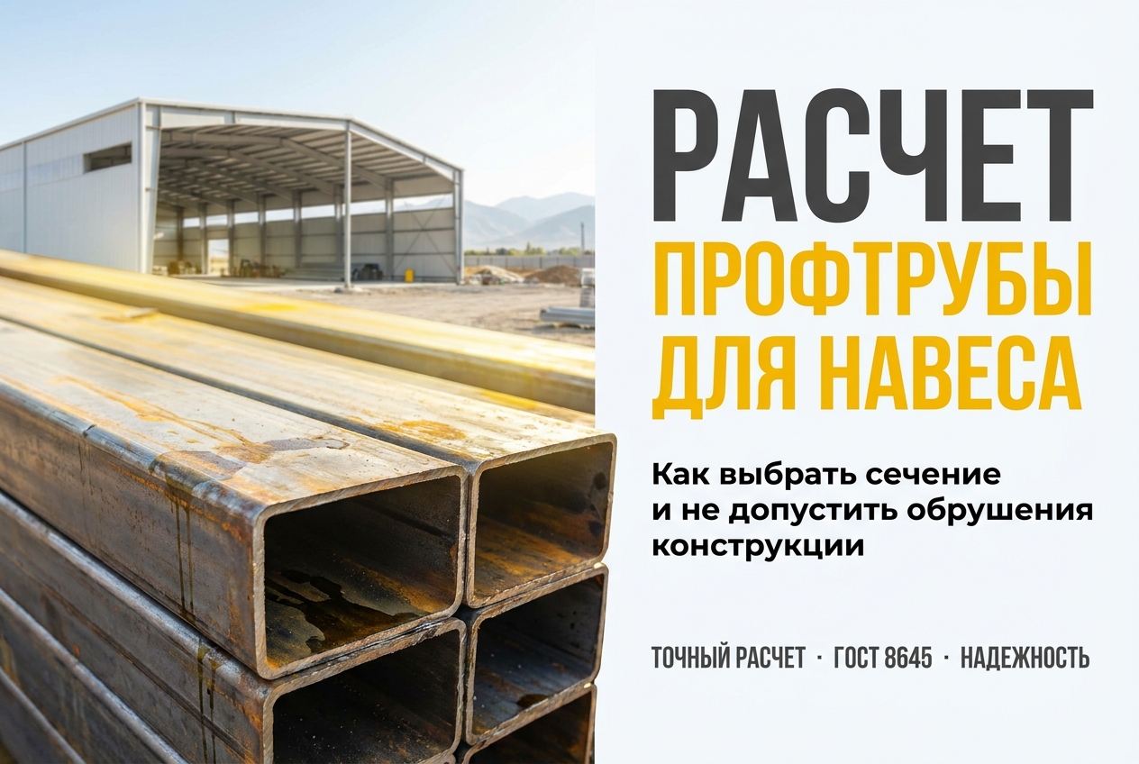 Прямоугольная профильная труба: как рассчитать нагрузку для навеса