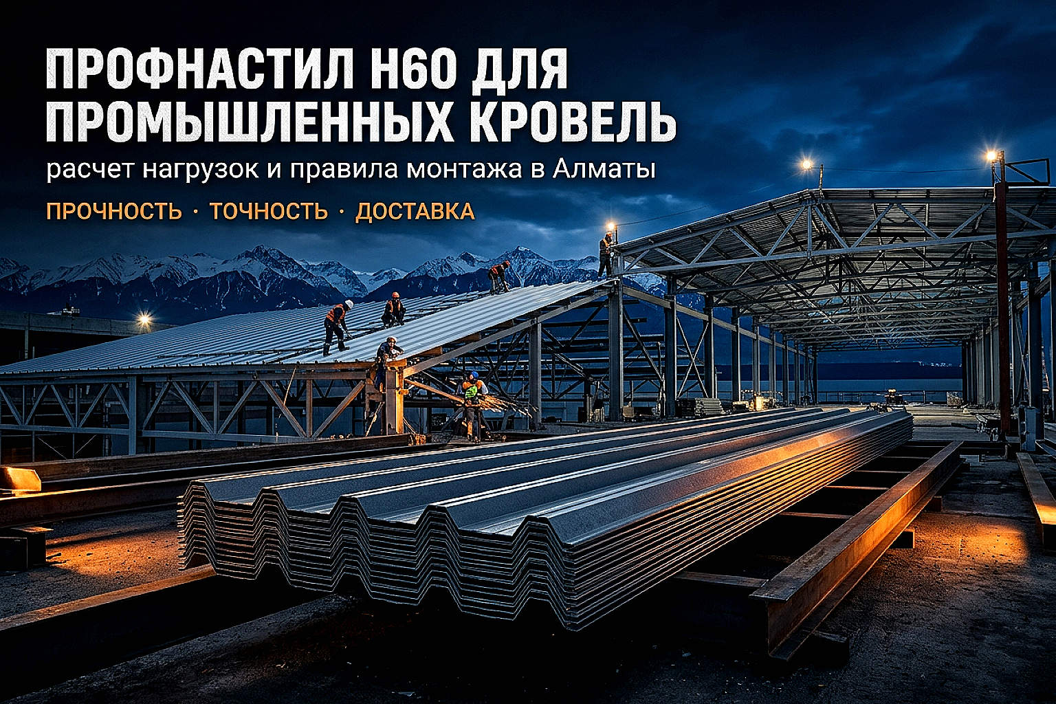 Профнастил Н60: несущая способность и монтаж на больших пролетах