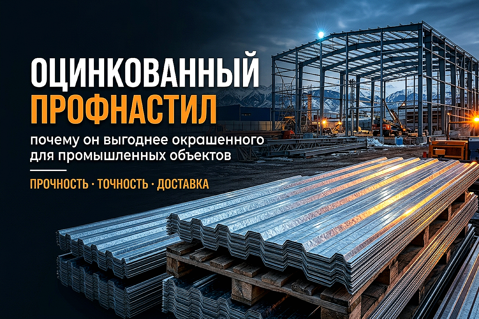 Оцинкованный профнастил: выбор для промышленных зданий и временных ограждений