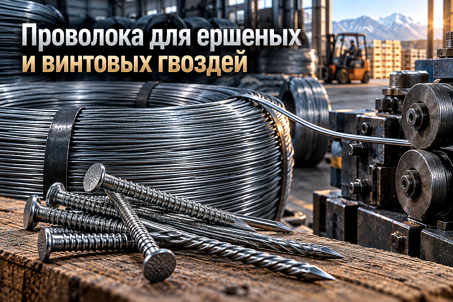 Проволока гвоздильная для производства ершеных и винтовых гвоздей: выбор стали, накатка профиля и расчет расхода