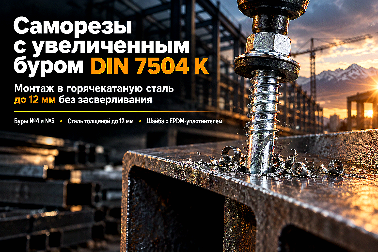 Саморезы по металлу с увеличенным сверлом (DIN 7504 K): выбор бура, толщина сверления до 12 мм и монтаж