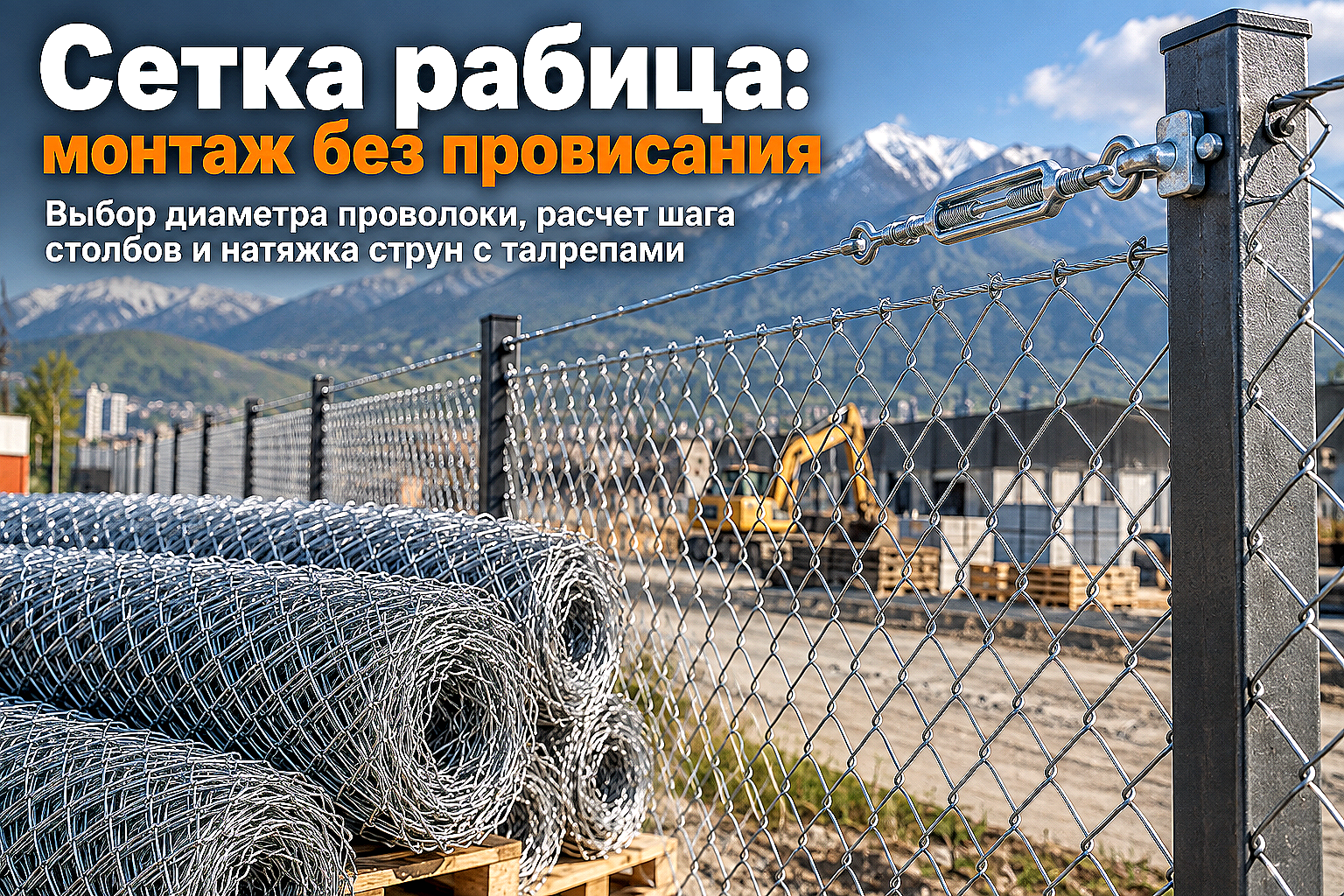 Сетка рабица оцинкованная: выбор проволоки, ячейки и монтаж без провисания