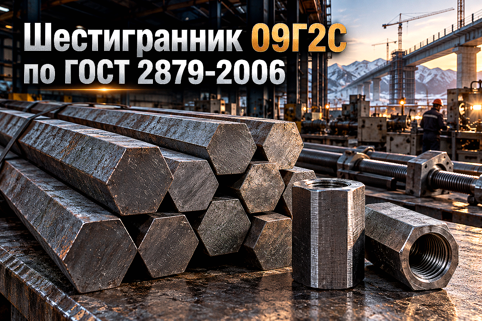 Шестигранник горячекатаный 09Г2С: выбор хладостойкой стали, изготовление стяжных муфт и анкерного крепежа