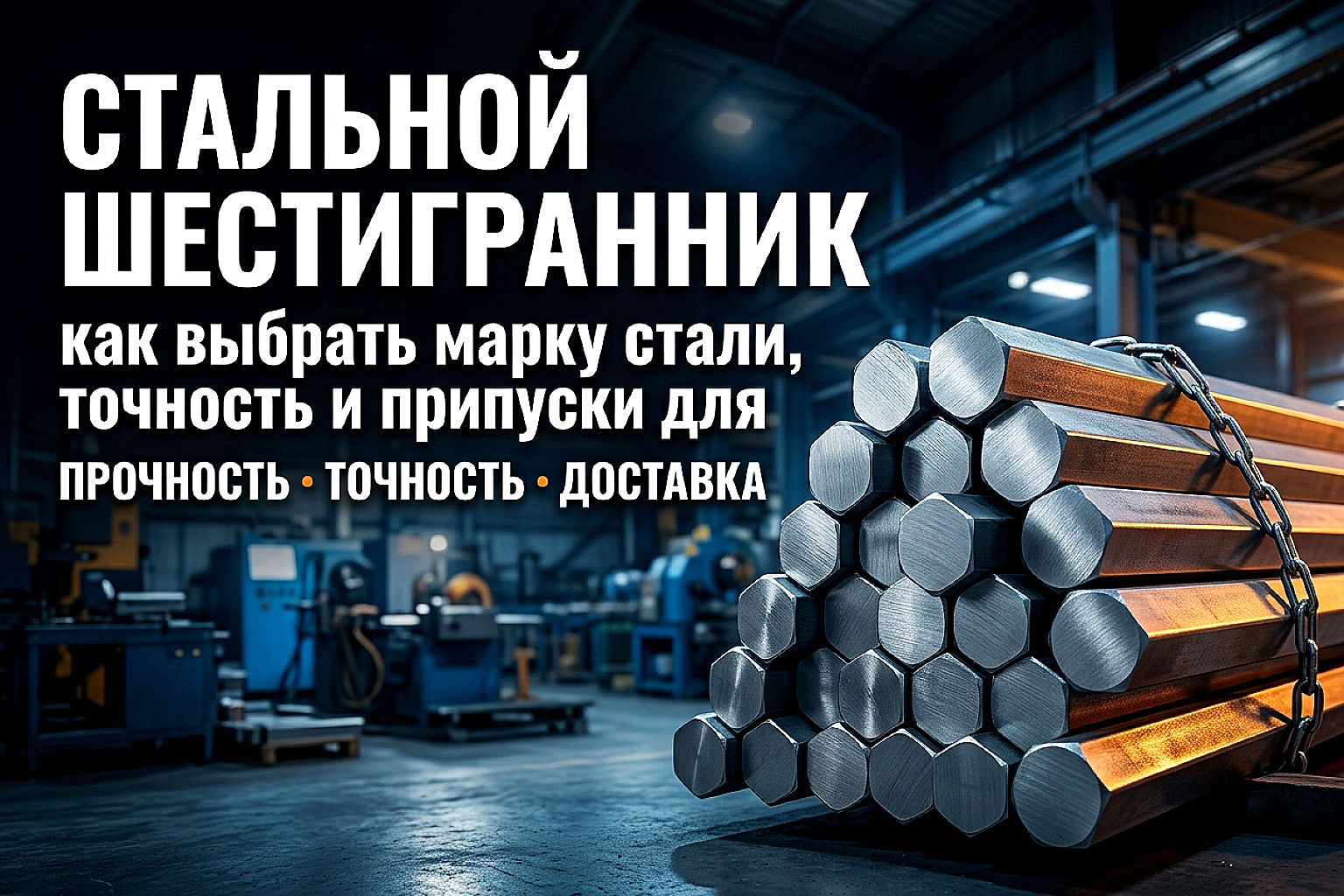 Стальной шестигранник: гид по выбору марки стали и точности