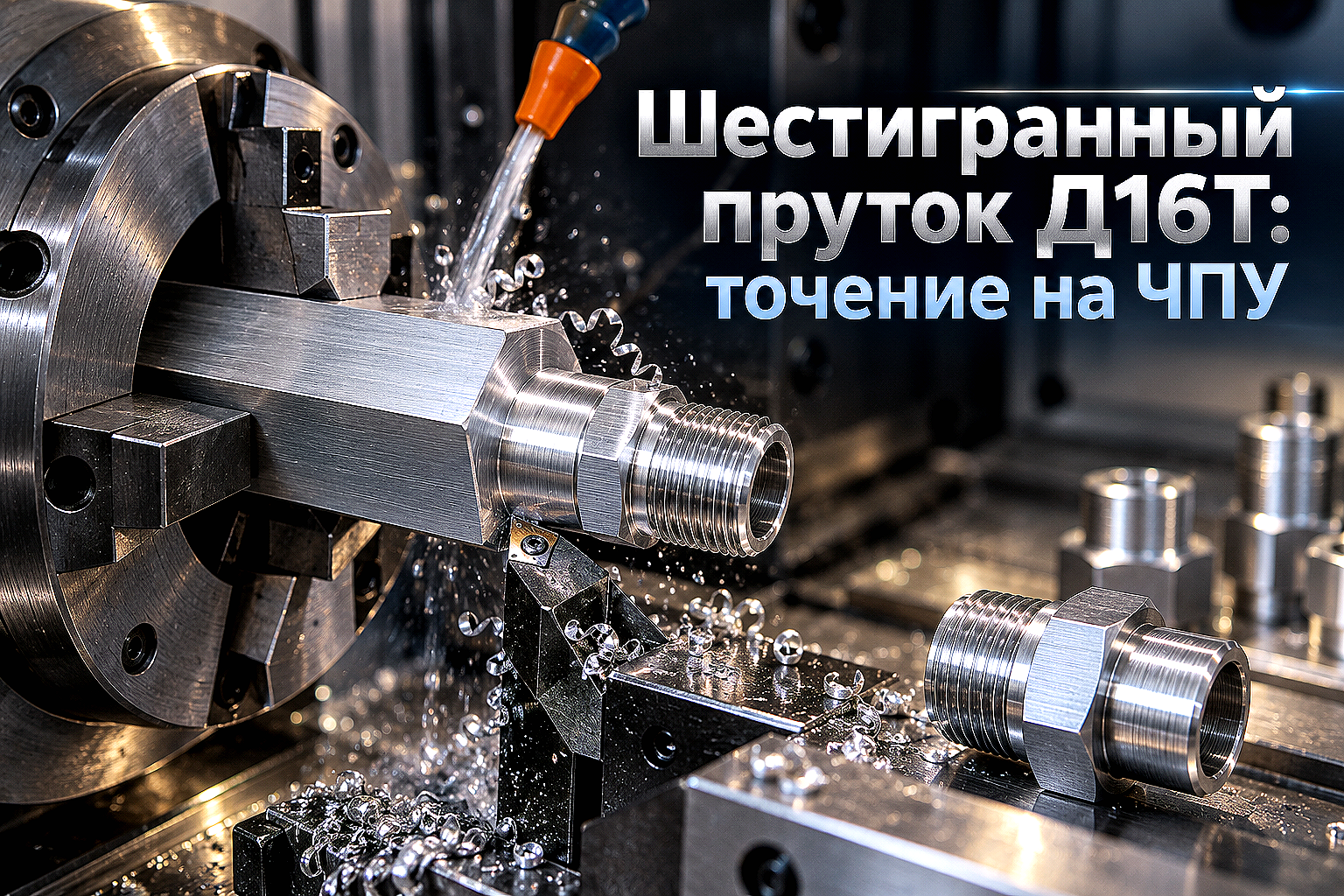 Шестигранный дюралюминиевый пруток Д16Т: выбор размера под ключ, точение на ЧПУ и нарезка резьбы