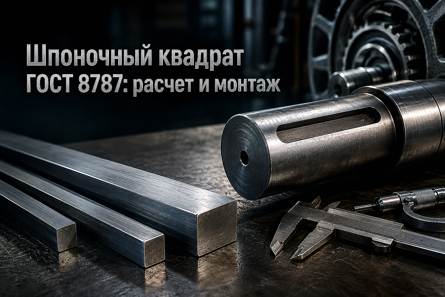 Шпоночный калиброванный квадрат: выбор стали Ст45 и 40Х, расчет на смятие и фрезеровка пазов