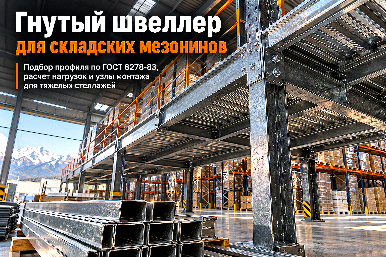 Швеллер гнутый для складских мезонинов и тяжелых стеллажей: выбор профиля, расчет нагрузок и монтаж