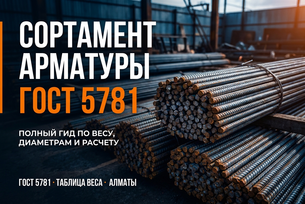 Сортамент арматуры по ГОСТ 5781: вес, диаметры и нормы