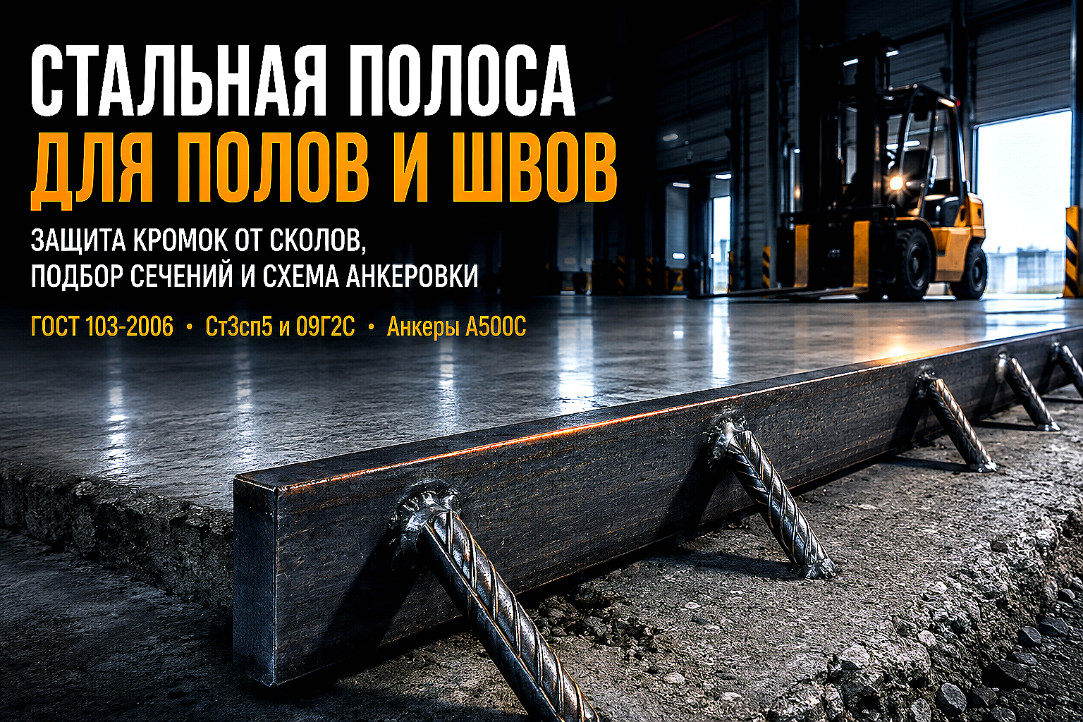 Стальная горячекатаная полоса для деформационных швов и обрамления полов: выбор, анкеровка и защита от сколов