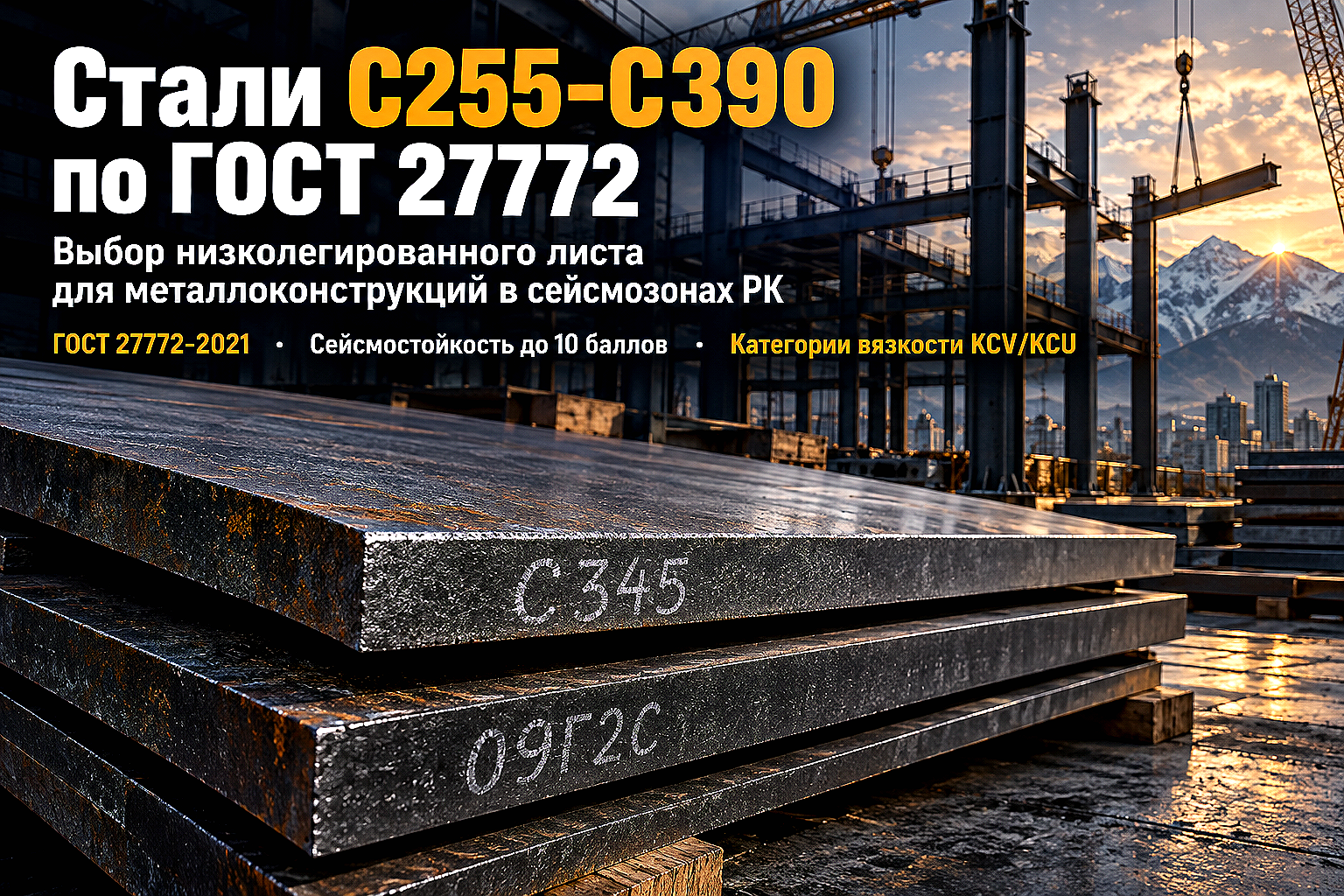 Строительные стали С255, С345, С355, С390 по ГОСТ 27772-2021: выбор низколегированного листа для металлоконструкций