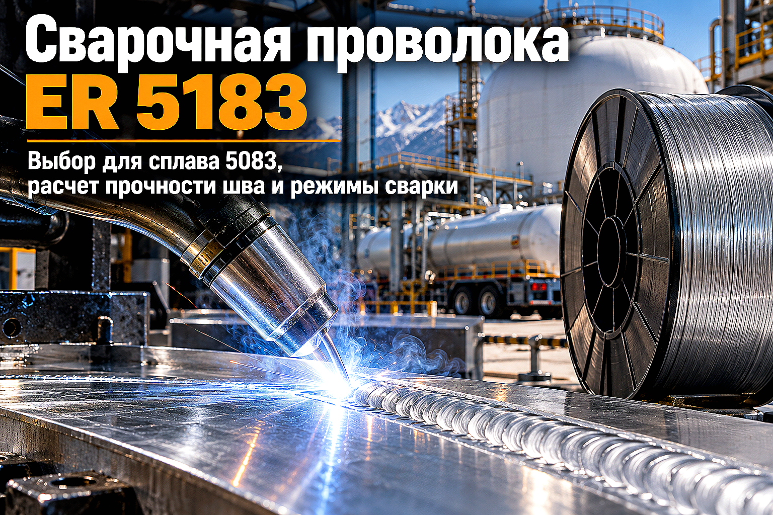 Сварочная алюминиевая проволока ER 5183 (AlMg4.5Mn0.7): выбор для сварки сплава 5083, расчет прочности и режимы сварки