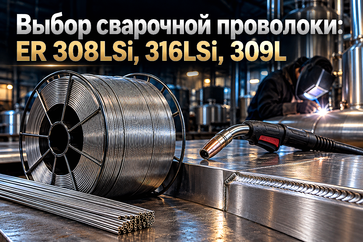 Сварочная нержавеющая проволока ER 308LSi, ER 316LSi и ER 309L: выбор для MIG/TIG, защитные газы и защита швов от коррозии
