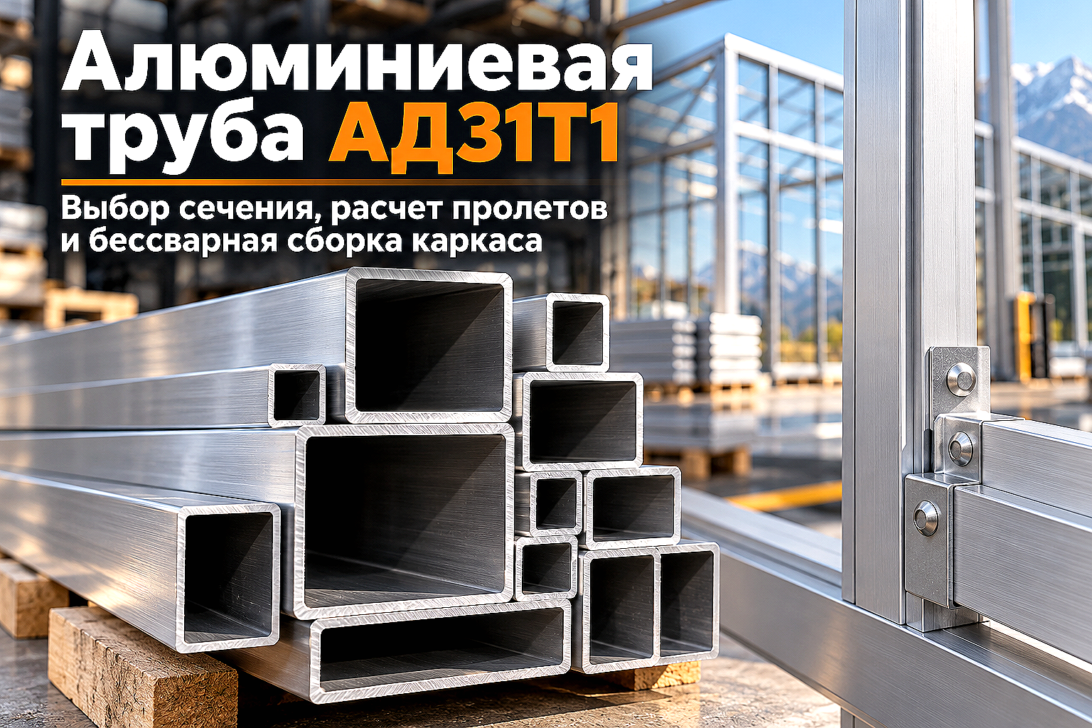 Труба профильная алюминиевая (бокс) АД31Т1: выбор сечения, расчет нагрузок и монтаж каркасов