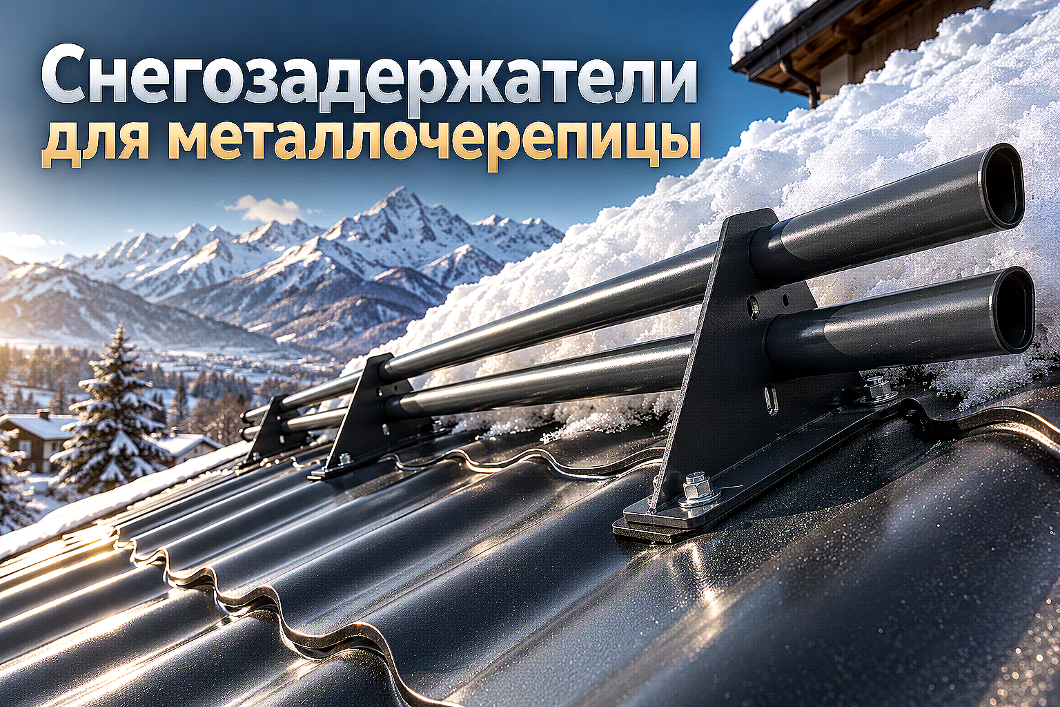 Трубчатые снегозадержатели для металлочерепицы: расчет снеговых нагрузок, подбор кронштейнов и правила монтажа