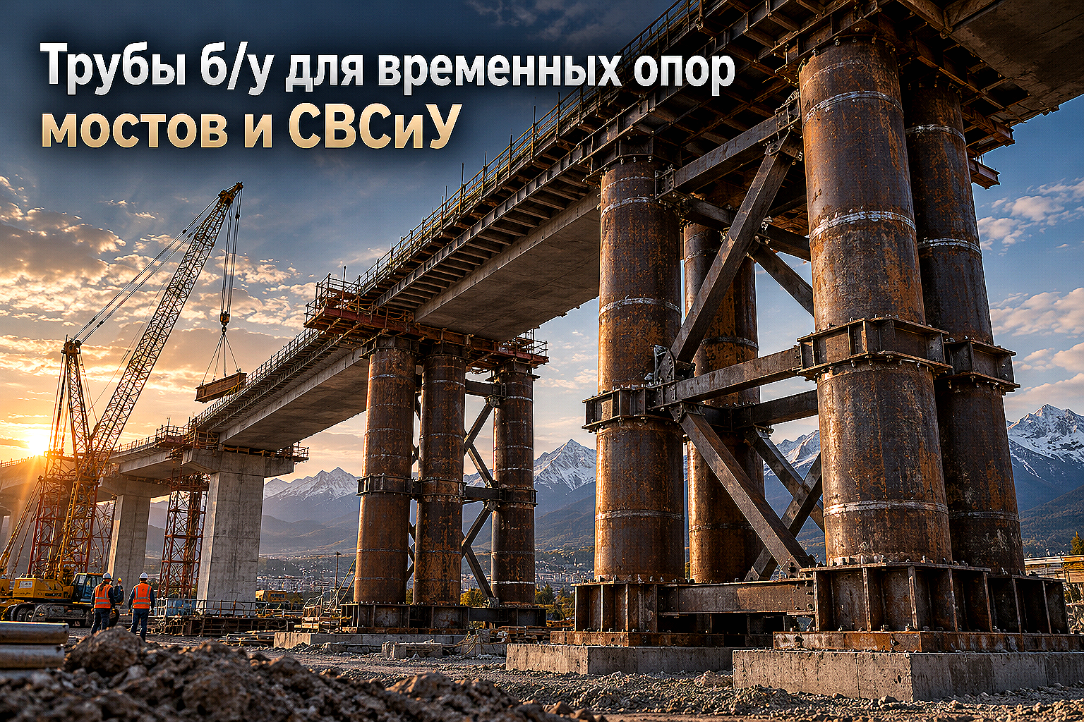 Трубы б/у для временных опор мостов и СВСиУ: выбор диаметра, расчет на устойчивость и дефектовка