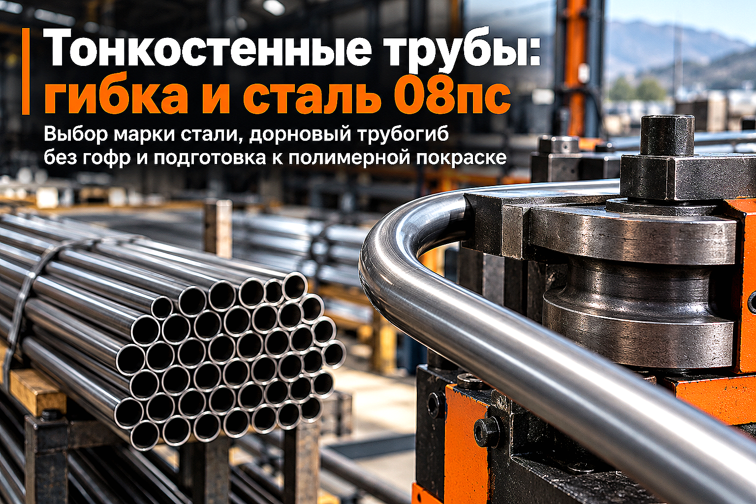 Трубы стальные электросварные тонкостенные (10–57 мм): выбор стали 08пс, дорновая гибка и покраска