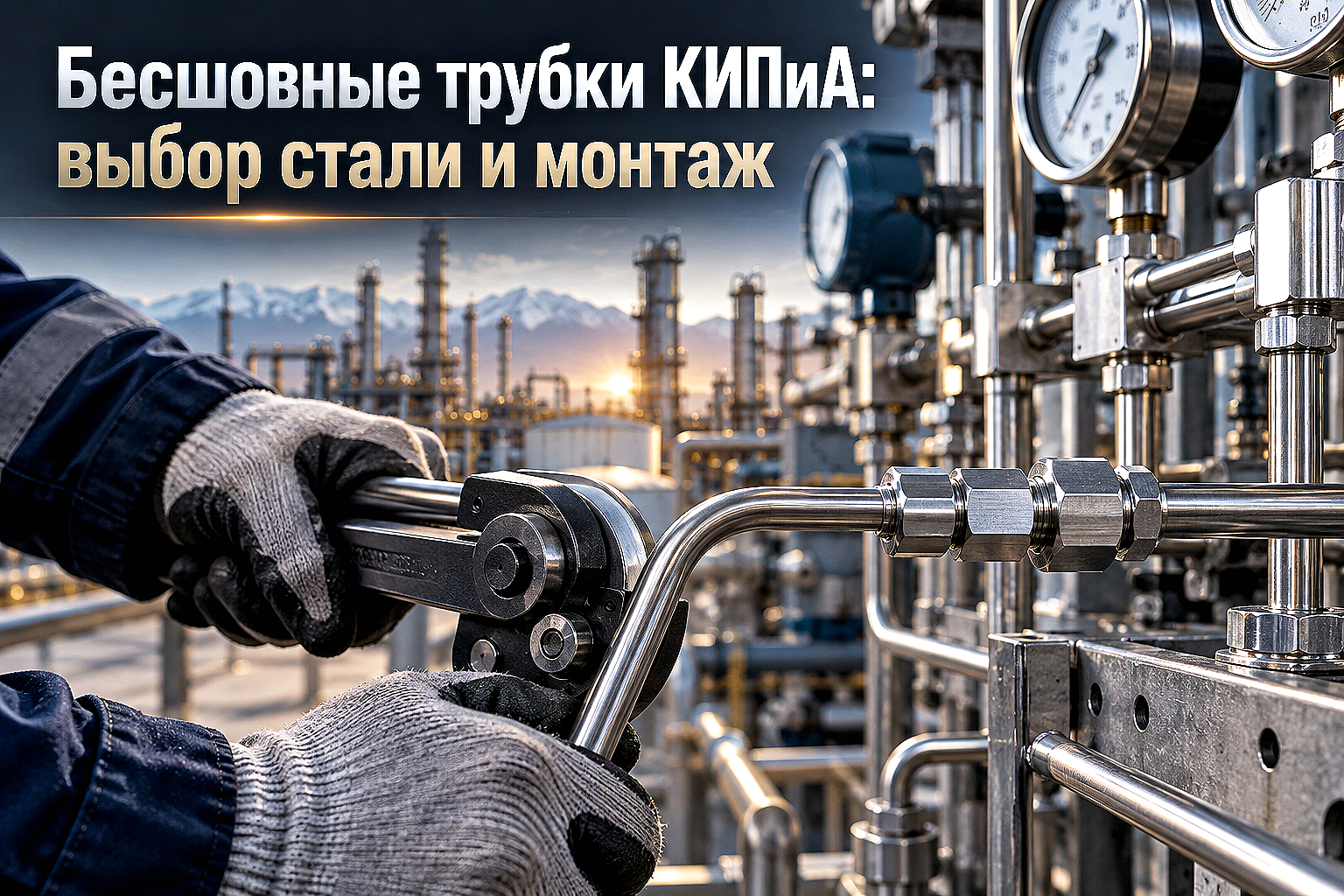 Трубы нержавеющие бесшовные для импульсных линий КИПиА и гидравлики: выбор стали, расчет давления и правила монтажа