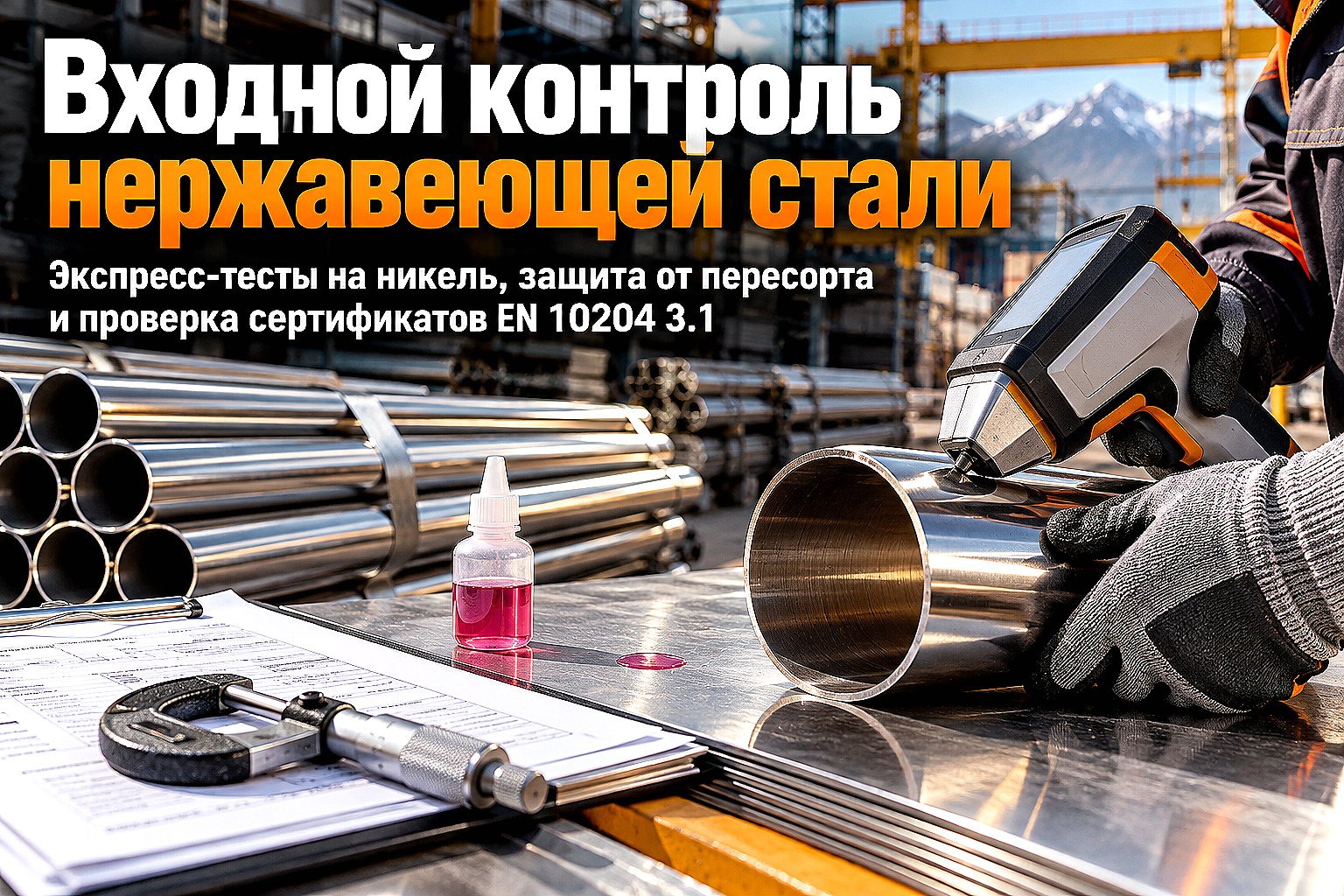 Входной контроль и закупка нержавеющего металлопроката: проверка марок AISI 304/316/201, тесты на никель и сертификаты