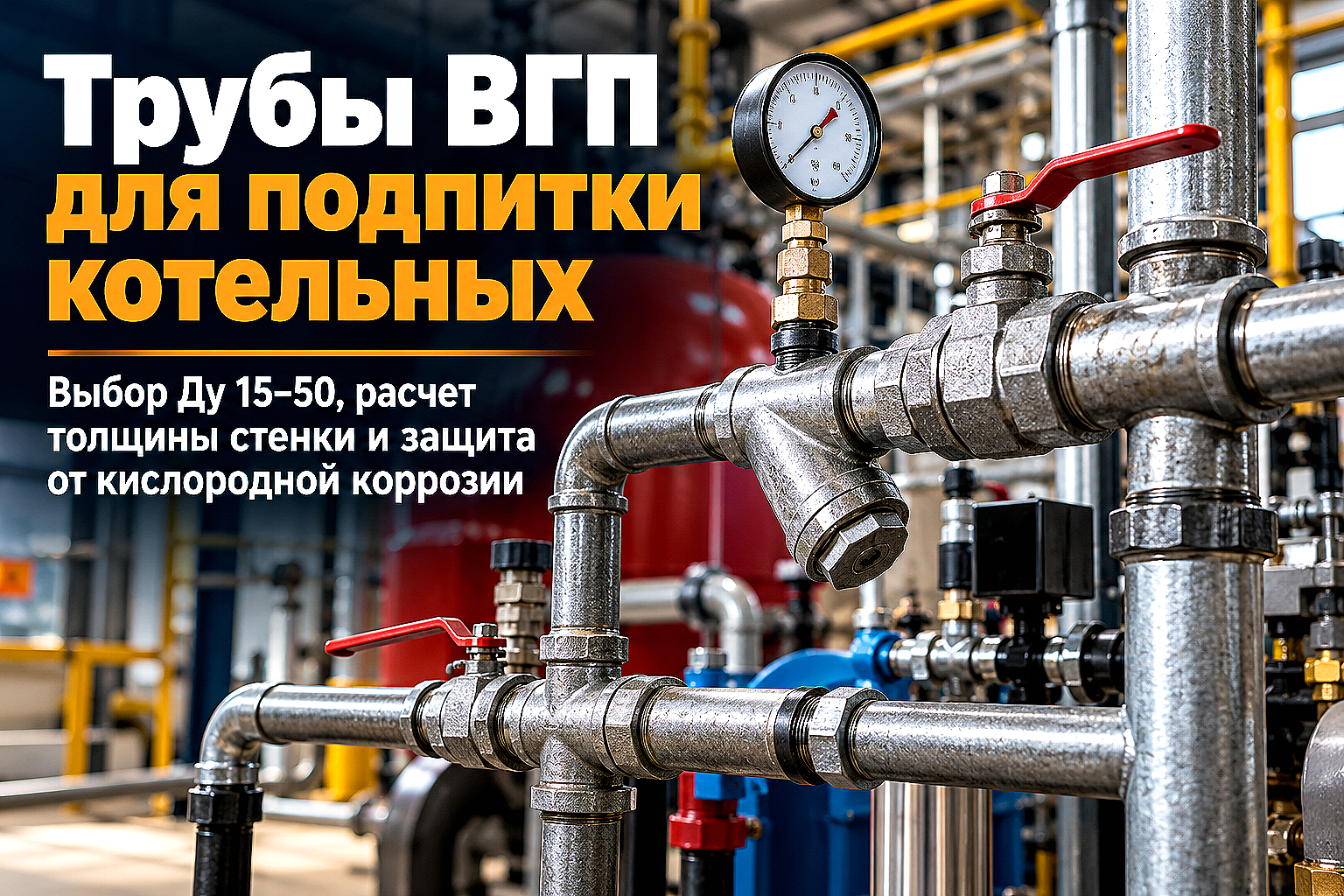 Водогазопроводные трубы ГОСТ 3262-75 для автоматических узлов подпитки котельных: выбор Ду 15–50, расчет и монтаж