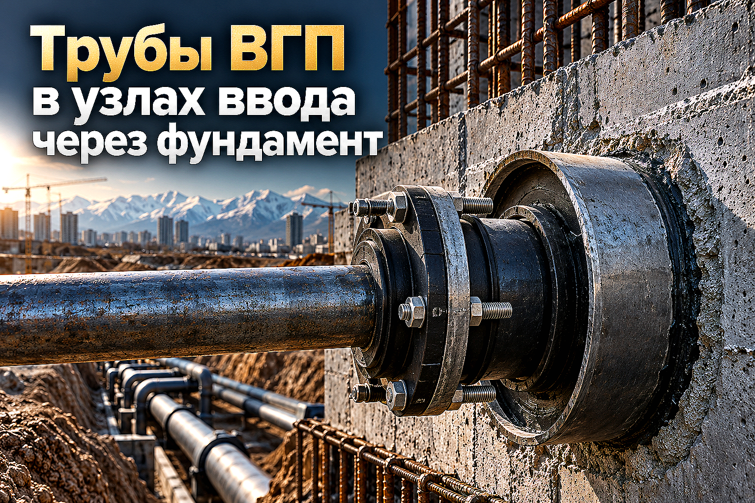 Водогазопроводные трубы ГОСТ 3262-75 для узлов ввода и прохода через фундаменты: расчет гильз, сальников и сейсмокомпенсация