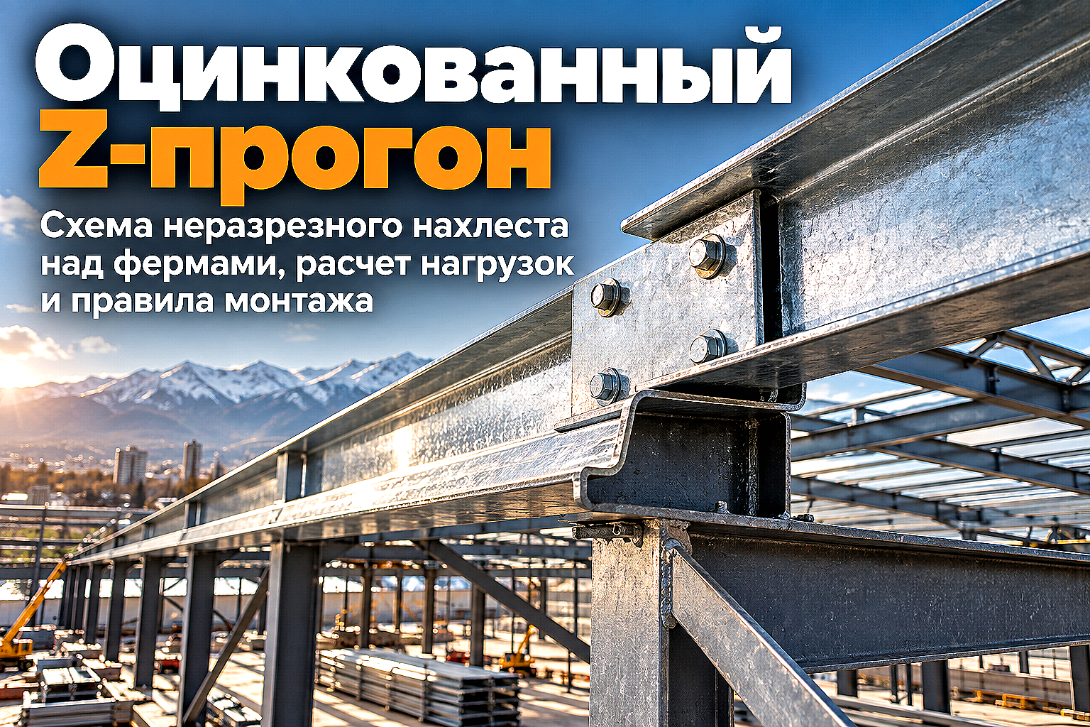 Z-образный оцинкованный профиль (Z-прогон): расчет кровельных прогонов, схема нахлеста и монтаж